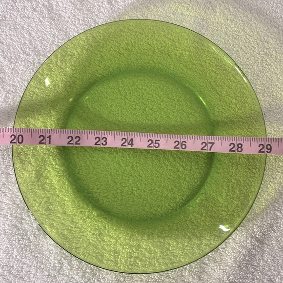 Vintage Duralex France Galaxie Lime Green Glass Dinner Plates X3 - Picture 14 of 14